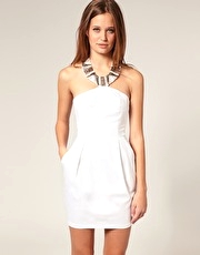 ASOS Embellished Neck Tulip Dress