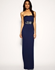 ASOS Embellished Waist Maxi Bandeau Dress