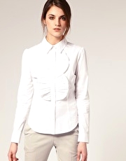 ASOS Fan Pleated Fitted Shirt - 2