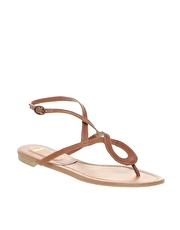 ASOS FANTASY Leather Swirl Toe Post Sandals - 3