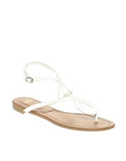 ASOS FANTASY Leather Swirl Toe Post Sandals
