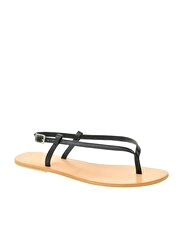 ASOS FINN Leather Toe Thong Sandals - 4