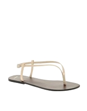 ASOS FINN Leather Toe Thong Sandals