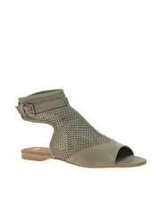 ASOS FIX Leather Perforated Flat Sandal