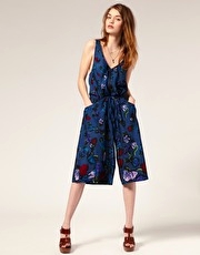 ASOS Floral Culotte Jumpsuit