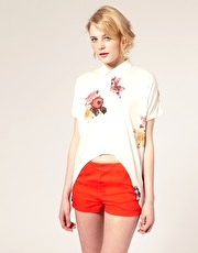 ASOS Floral Dip Back Shirt