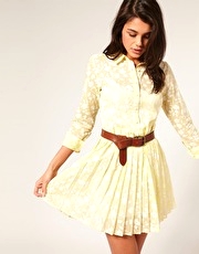 ASOS Floral Embroidered Shirt Dress
