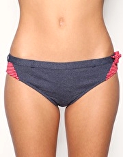 ASOS Gingham And Denim Bikini Briefs