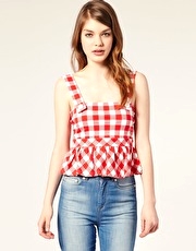 ASOS Gingham Apron Top
