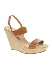 ASOS HARRIS Leather & Canvas Wedge Sandals