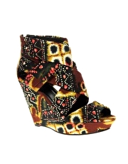 ASOS HAZE Ruched Strap Wedge