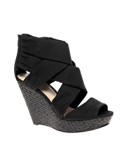 ASOS HAZE Ruched Strap Wedges