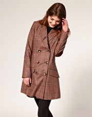 ASOS Heritage Wool Rich Checked Coat