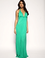 ASOS Jersey Grecian Maxi Beach Dress With Padded Cups - 2