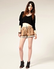 ASOS Jersey Leather Shorts