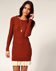 ASOS Knitted Lace 2 in 1 Dress