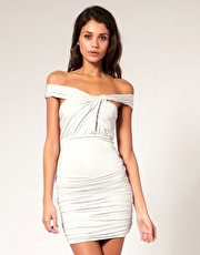 ASOS Knot Twist Slinky Bodycon Dress