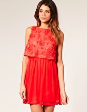 ASOS Lace Appliqué Crop Top Dress