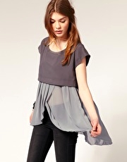 ASOS Layered Tee Longline Top