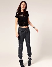 ASOS Leather Jogger Trousers