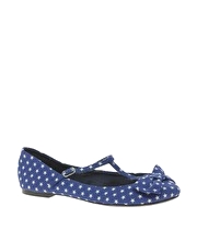 ASOS LIBERTY Star T Bar Ballerina