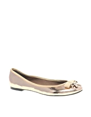 ASOS LOVELY Metal Bow Trim Ballets - 2