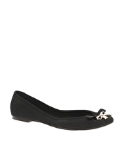 ASOS LOVELY Metal Bow Trim Ballets