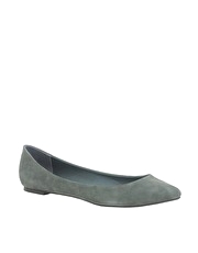 ASOS LUCKY Suede Point Ballerina