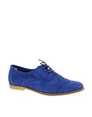 ASOS MALCOLM Suede Punch Out Flat Lace Up Shoe - 2