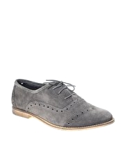 ASOS MALCOLM Suede Punch Out Flat Lace Up Shoe