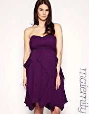 ASOS MATERNITY Asymmetric Hem Bandeau Dress