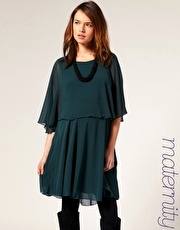ASOS MATERNITY Cape Sleeve Chiffon Dress
