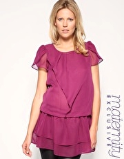 ASOS MATERNITY Exclusive Drop Waist Chiffon Dress