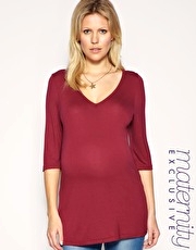 ASOS MATERNITY Exclusive Three-Quarter-Sleeve V Neck Top