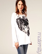ASOS MATERNITY Oversized Ink Heart Top
