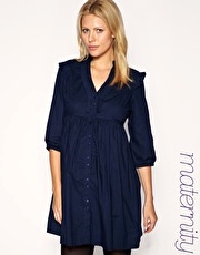 ASOS MATERNITY Pleat Detail Shirt Dress