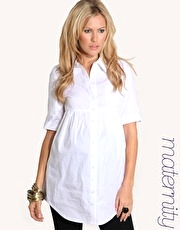 ASOS MATERNITY Three Quarter Sleeve Tab Shoulder Shirt