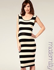 ASOS MATERNITY Wide Stripe Bodycon Dress