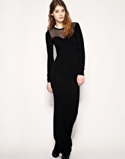 ASOS Mesh Insert Maxi Dress