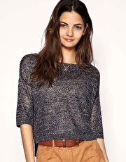 ASOS Metallic Button Back Jumper