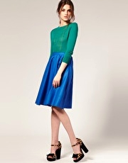 ASOS Midi Length Narrow Waistband Full Skirt