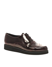 ASOS MIKO Patent Leather Lace Up Creeper Brogue
