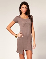 ASOS Outside Seam Raw Hem Dress