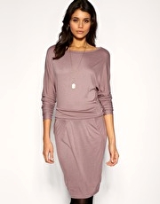 ASOS Overlay Pleat Skirt Jersey Dress