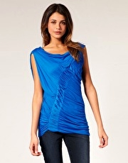 ASOS Oversize Asymmetric Pleat Top