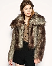 ASOS Oversize Collar Faux Fur Coat