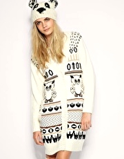 ASOS Owl Jacquard Cardigan