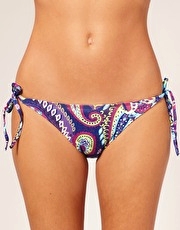 ASOS Paisley Tie Side Bikini Briefs