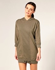 ASOS Panel Hoodie Dress with Drawstring Hem