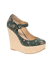 ASOS PANSY Mary Jane Platforms With Raffia Wedge Heel - 2